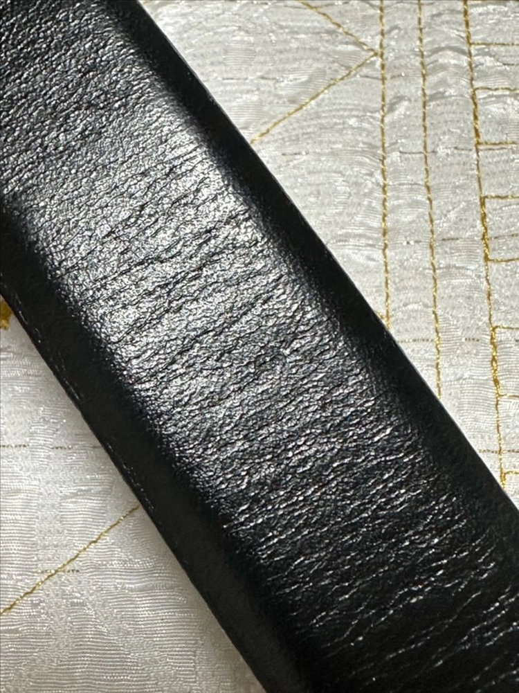 빈티지 블랙 피겨 퀼팅 버클 벨트, 빈티지(vintage) 스타일 이미지