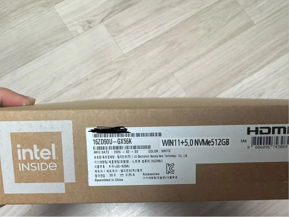 [미개봉] LG 그램 프로 노트북 16ZD90U-GX56K 이미지