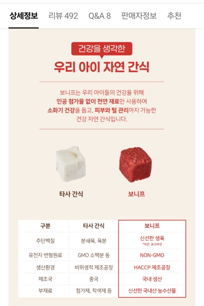 새상품 보니프 강아지 트릿 5종(500g 4종, 200g 1종) 이미지