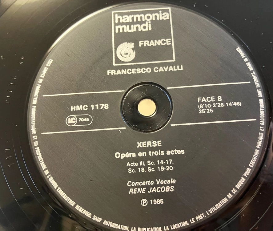 초반 4LP) Cavalli Xerse 오페라 LP (Rene Jacobs) 이미지