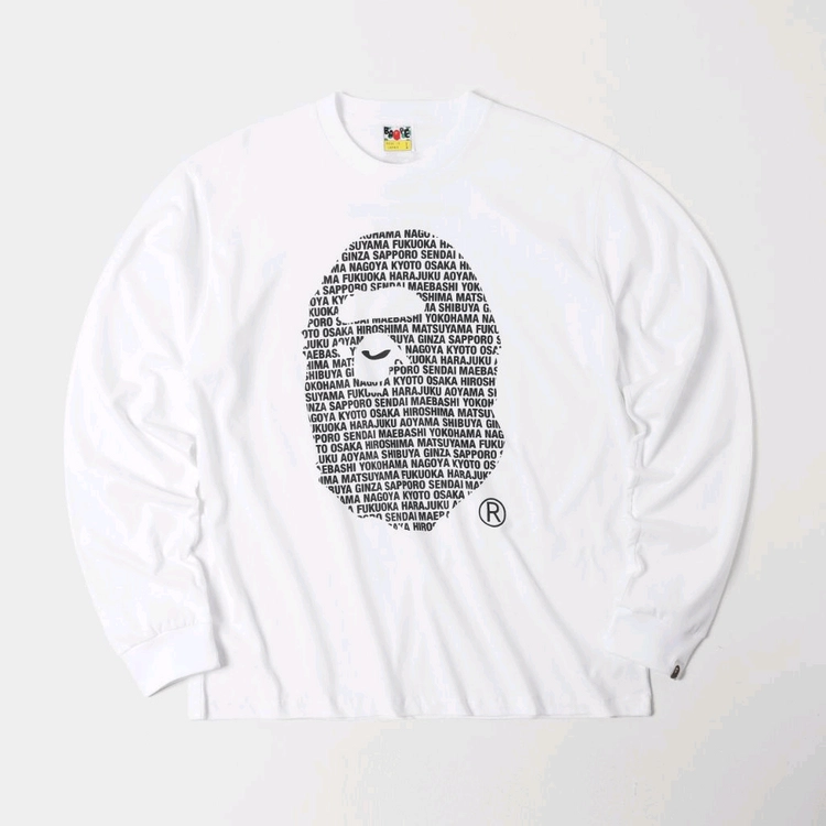 베이프 빅헤드레터링 긴팔 이미지