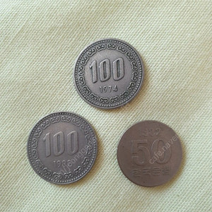 동전 82,74년도 100원 500원 88년 주화 이미지