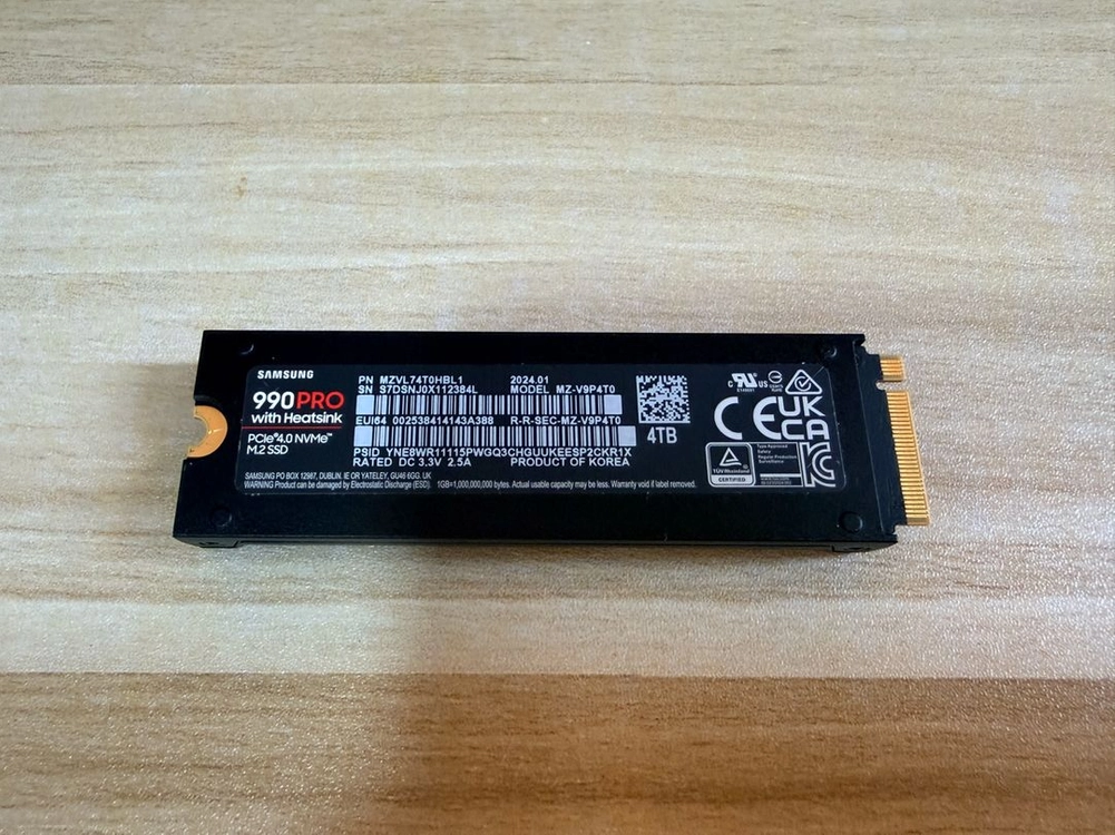 삼성 990 PRO 4TB NVMe M.2 SSD 히트싱크모델 판매합니다 이미지