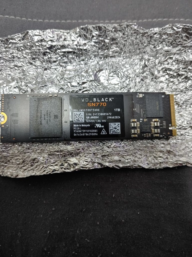 wd black nvme sn770 1tb 상태 극상 이미지
