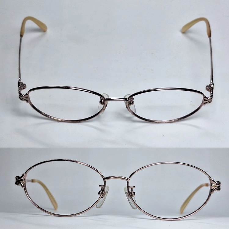 Rudolph Valentino 905 안경테 안경 54mm 티타늄 로즈골드 여성용 일본제 일제 수입 빈티지 Y2K 이미지