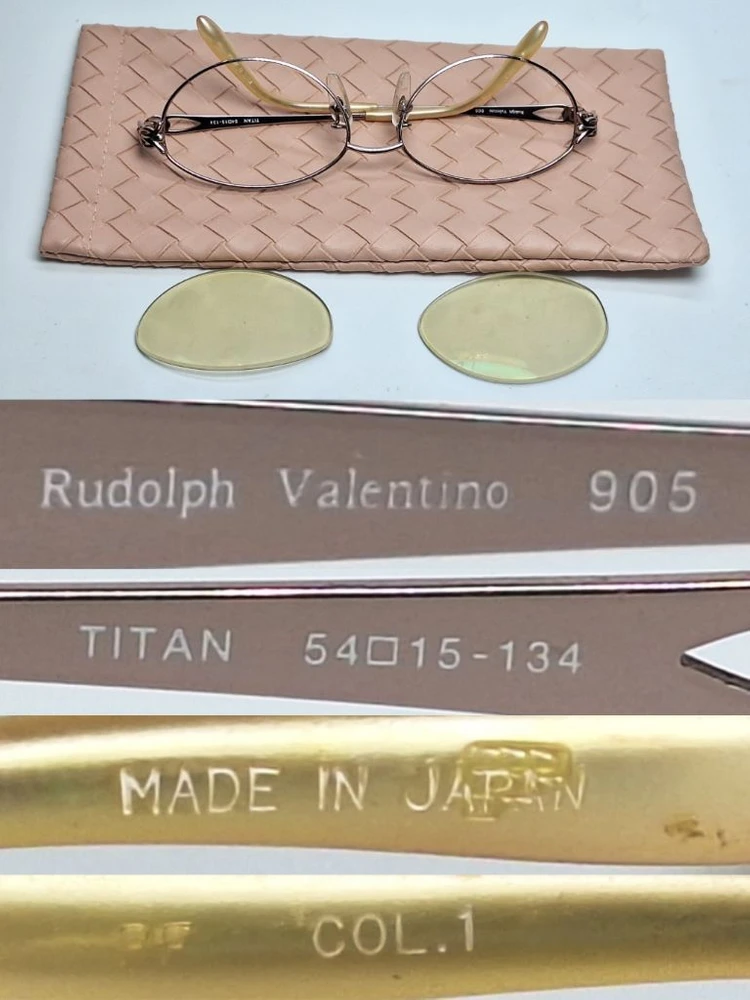 Rudolph Valentino 905 안경테 안경 54mm 티타늄 로즈골드 여성용 일본제 일제 수입 빈티지 Y2K 이미지