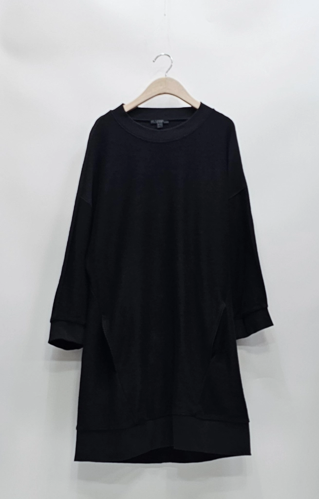COS 24FW 오가닉 코튼 오버사이즈 스웨트 드레스 원피스 / 여 EUR XS (55) 블랙 이미지
