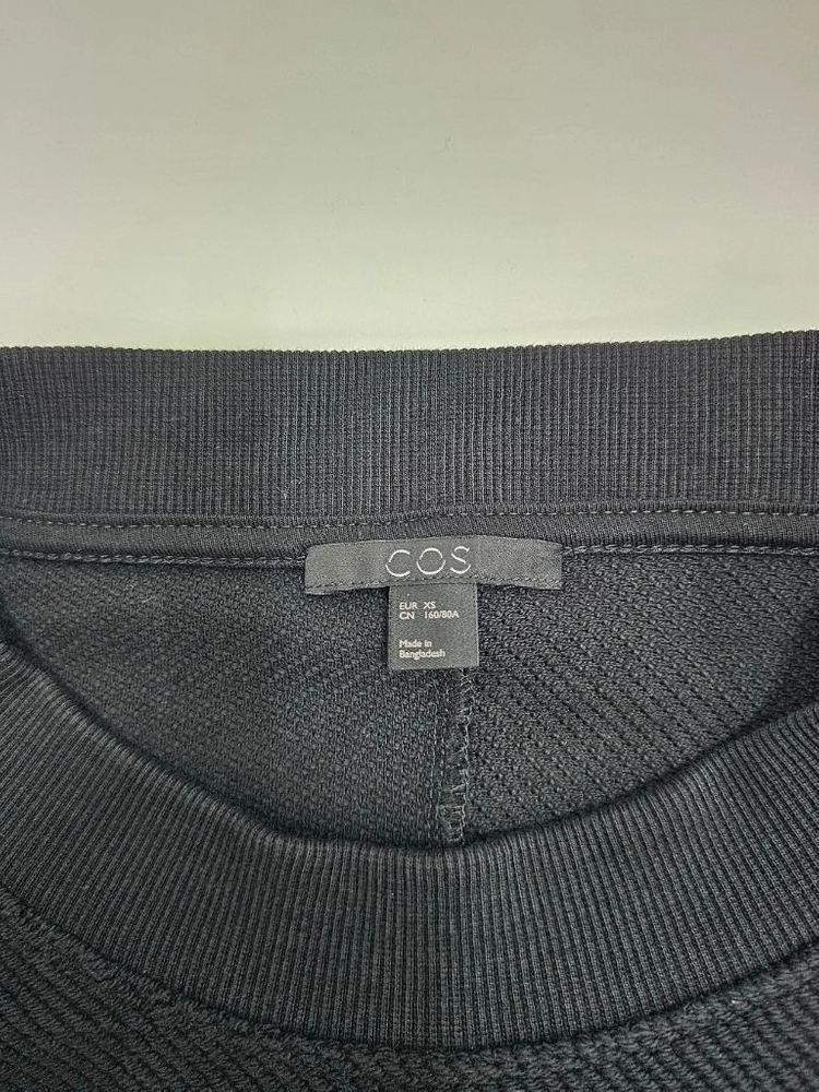 COS 24FW 오가닉 코튼 오버사이즈 스웨트 드레스 원피스 / 여 EUR XS (55) 블랙 이미지