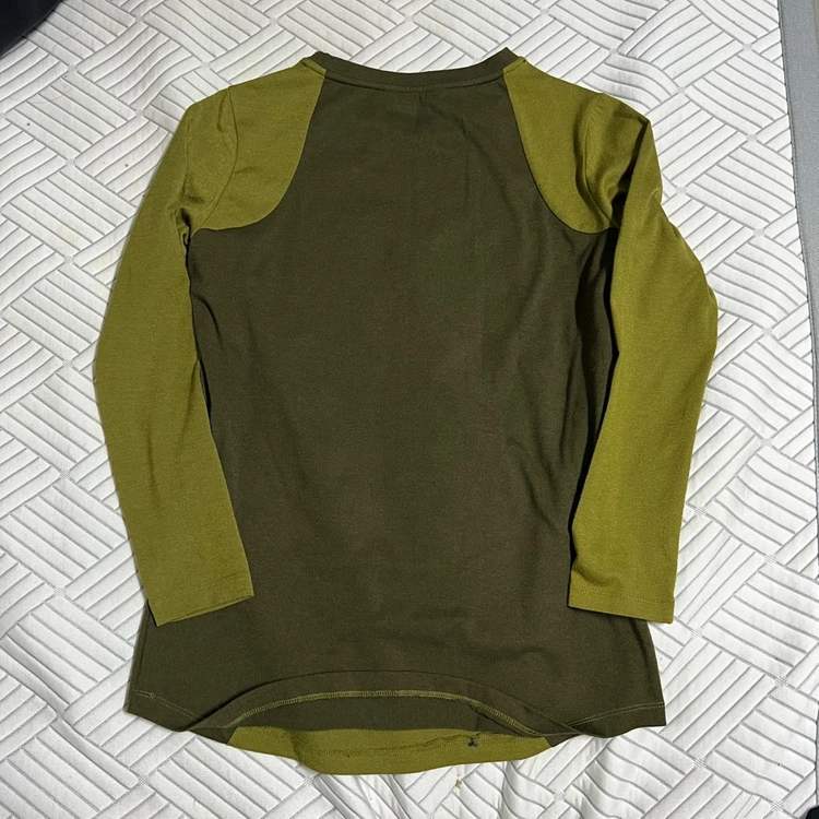 지센 긴팔 90 빈티지 데일리 카키 긴팔티 이미지