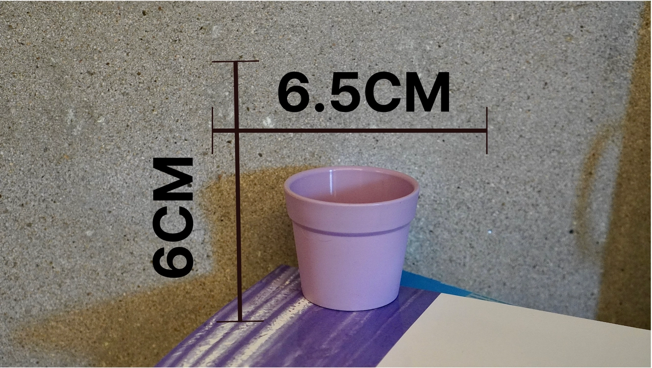 4컬러 플라스틱 미니 화분 6.5cm 이미지