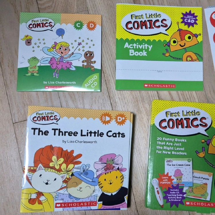 스콜라스틱 코믹스+매쓰+사이트워드 5박스, 팝펜버전 기초리더스 세트 이미지