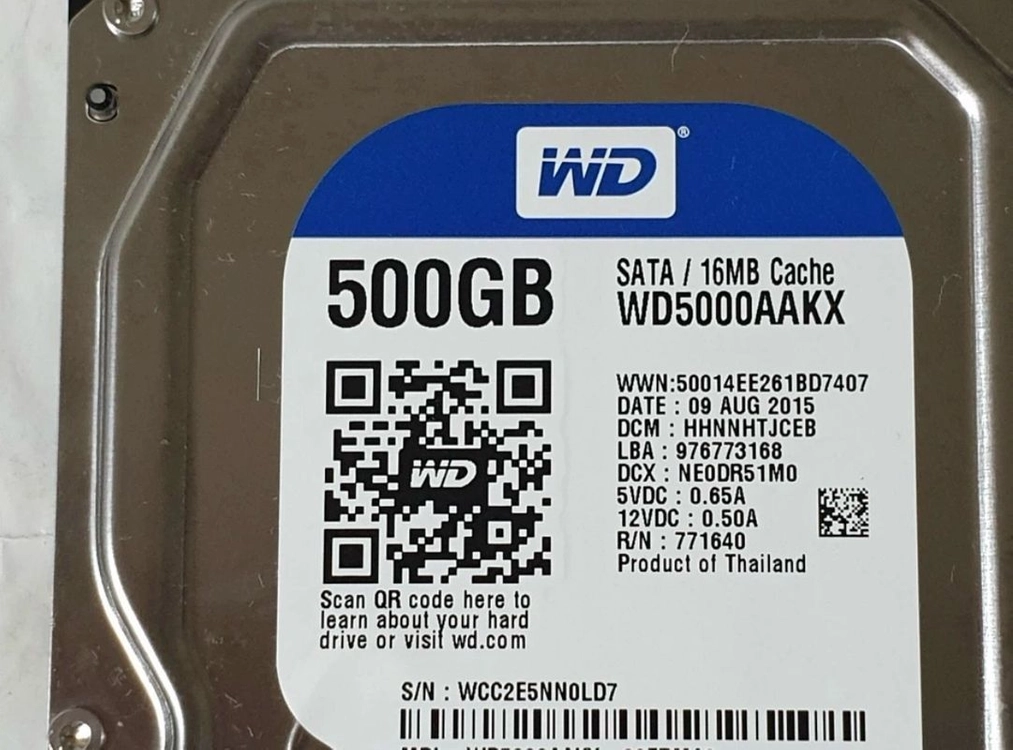 데스크탑용 하드디스크(3.5) 웨스턴디지탈 500GB 이미지