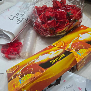 프로포즈 이벤트 촛불 장미 현수막 이미지