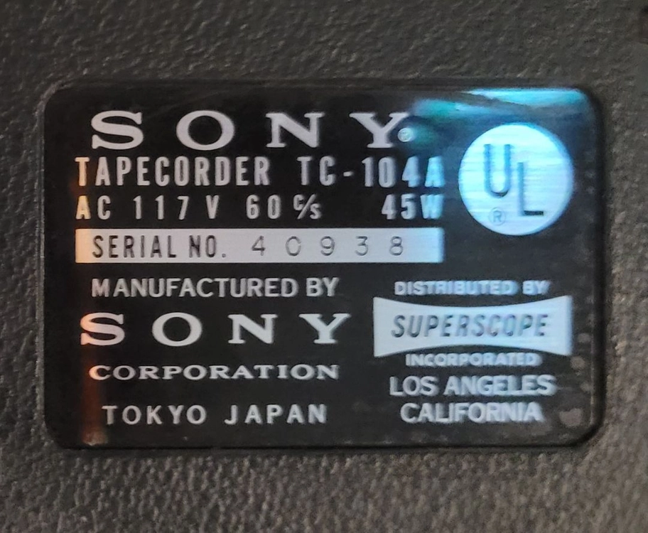 SONY 테이프코더 녹음기 이미지