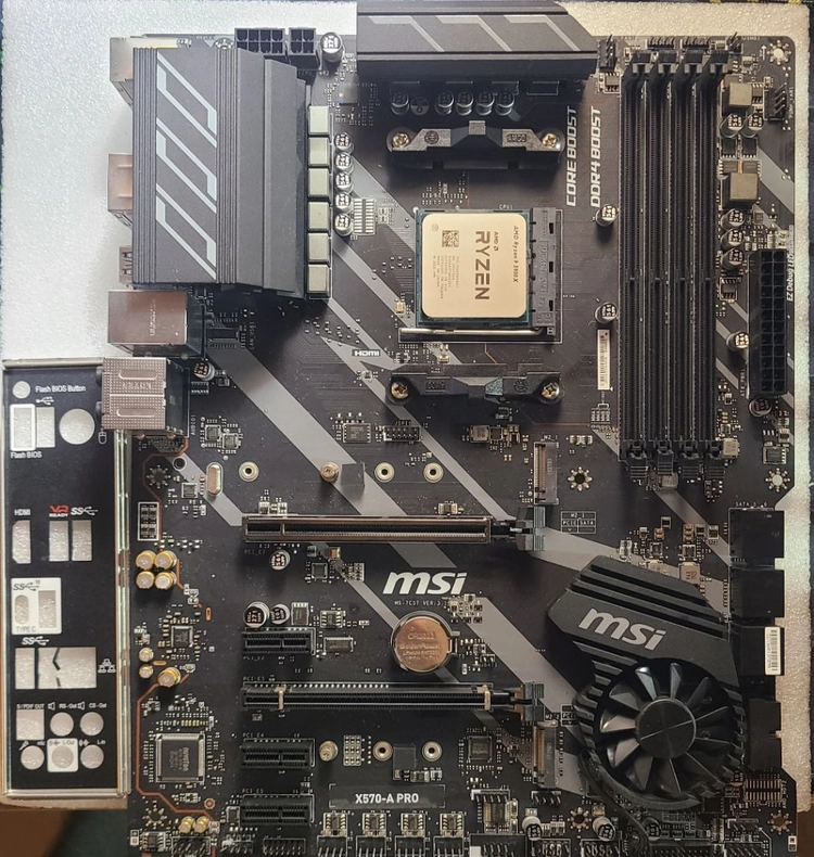 라이젠9 5900x + MSI X570 A PRO 메인보드 이미지