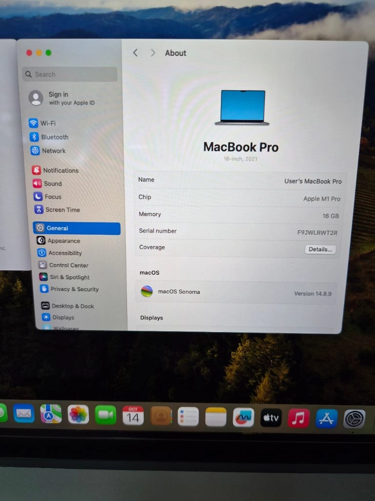 애플 MacBook Pro 16인치 2021년형 이미지