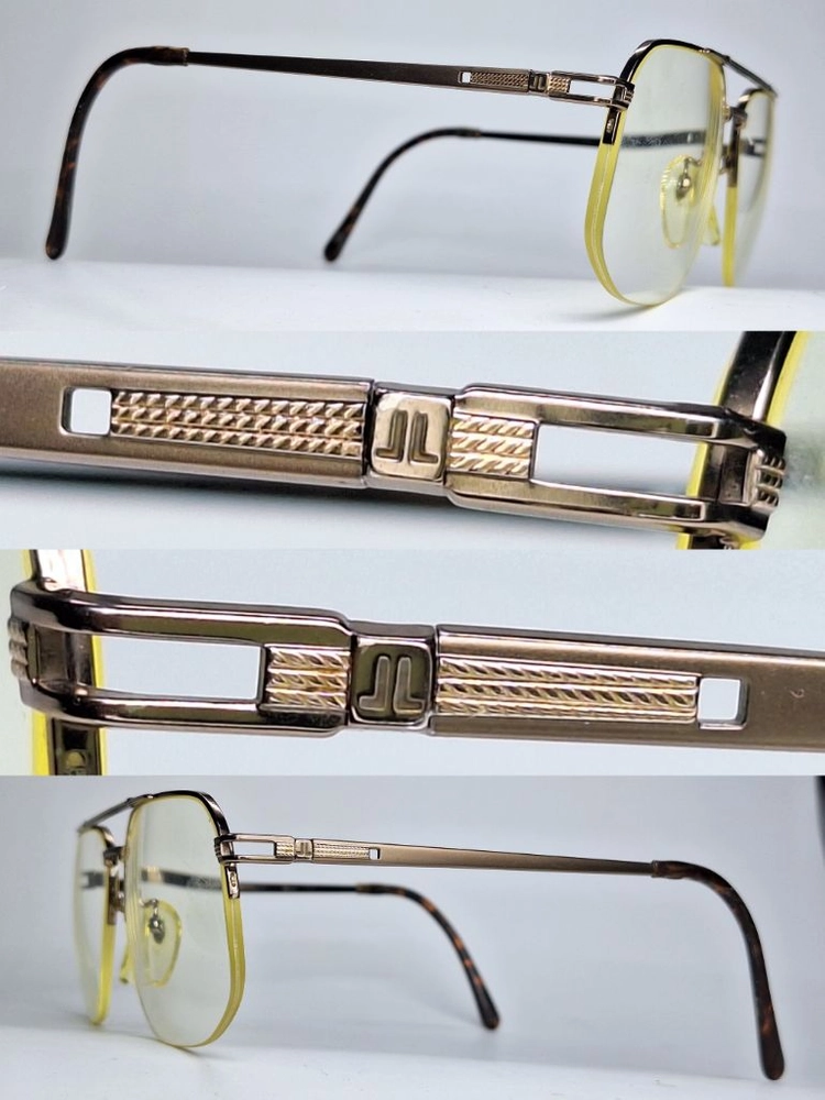 란체티 JL LANCETTI 3281 안경테 안경 58mm 반무테 빅사이즈 금도금 일본 제조 수입 일제 빈티지 패션 이미지