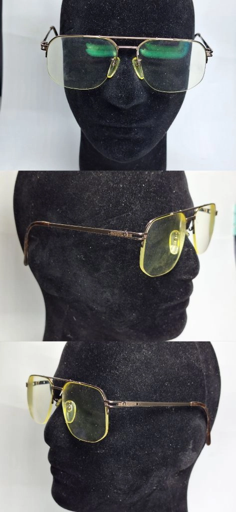 란체티 JL LANCETTI 3281 안경테 안경 58mm 반무테 빅사이즈 금도금 일본 제조 수입 일제 빈티지 패션 이미지