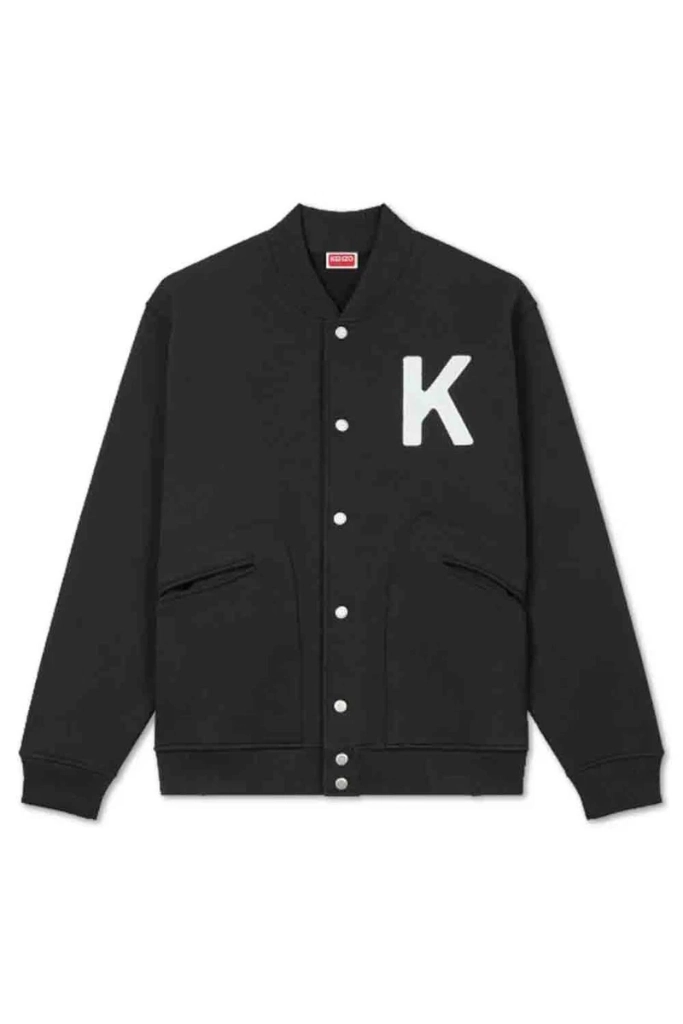 겐조 쟈켓 Kenzo Lucky Tiger Black Bomber Varsity Jacket FE58SW0124ME 이미지
