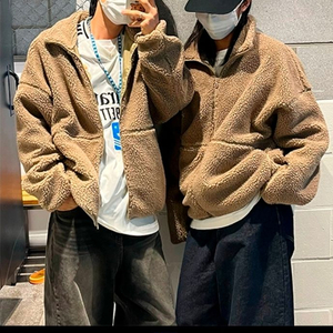 아디다스 남녀공용 루즈핏 하이넥 플리스 후리스 BOA 집업 베이지-M루즈핏,오버핏 이미지