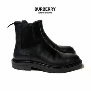 BURBERRY 버버리 정품 블랙 레더 파넬 첼시 가죽 부츠 워커 EU40 260~265사이즈 이미지