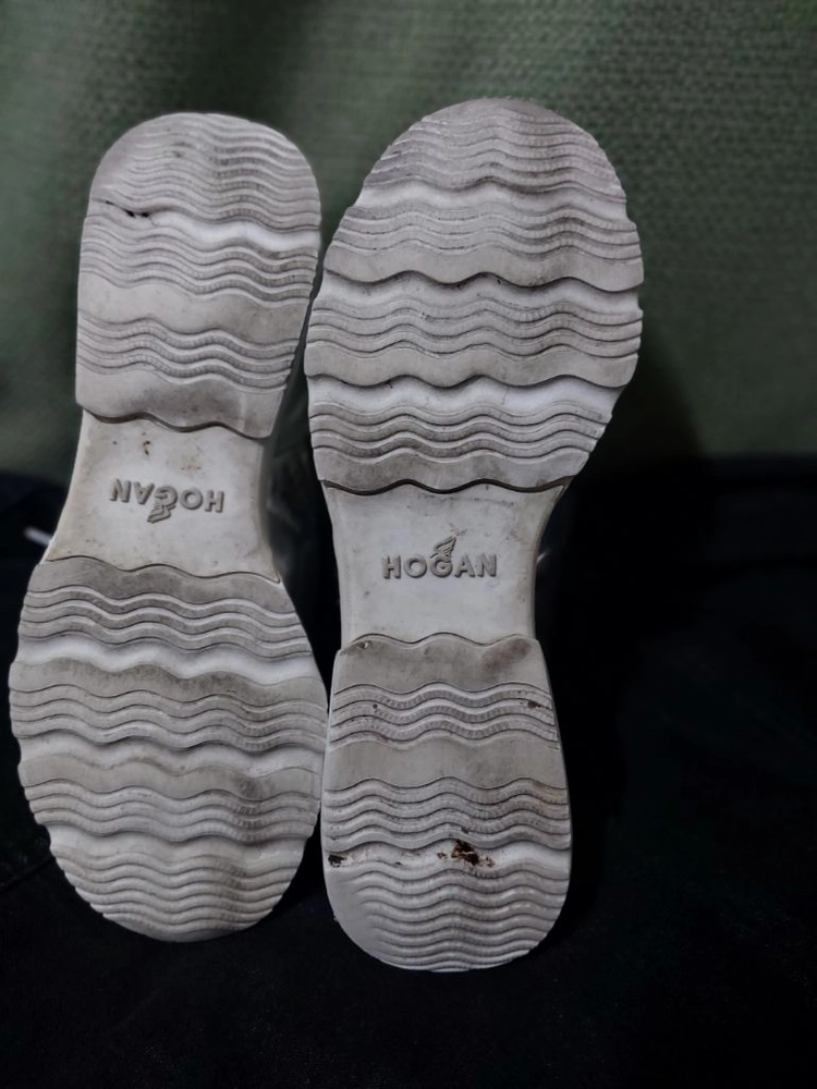 [정품/이탈리아산] 호간(HOGAN) 오리지널 크롬 실버 맥시 청키 플랫폼 스니커즈 이미지