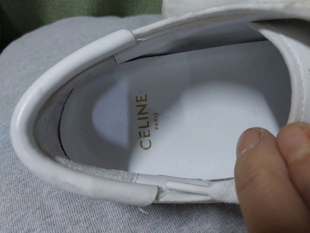 [정품/스페인산] 셀러브리티 픽 셀린느(CELINE) 블랭크 타이포그래피 캔버스 로우탑 이미지