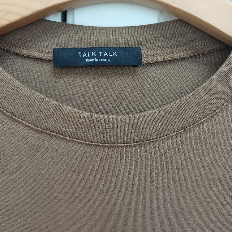 (새제품) TALK TALK 베이직 기본 티셔츠_모카 이미지