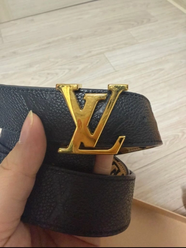 [정품]루이비통 여성 양면벨트 블랙/레오파드 (희귀템) 이미지