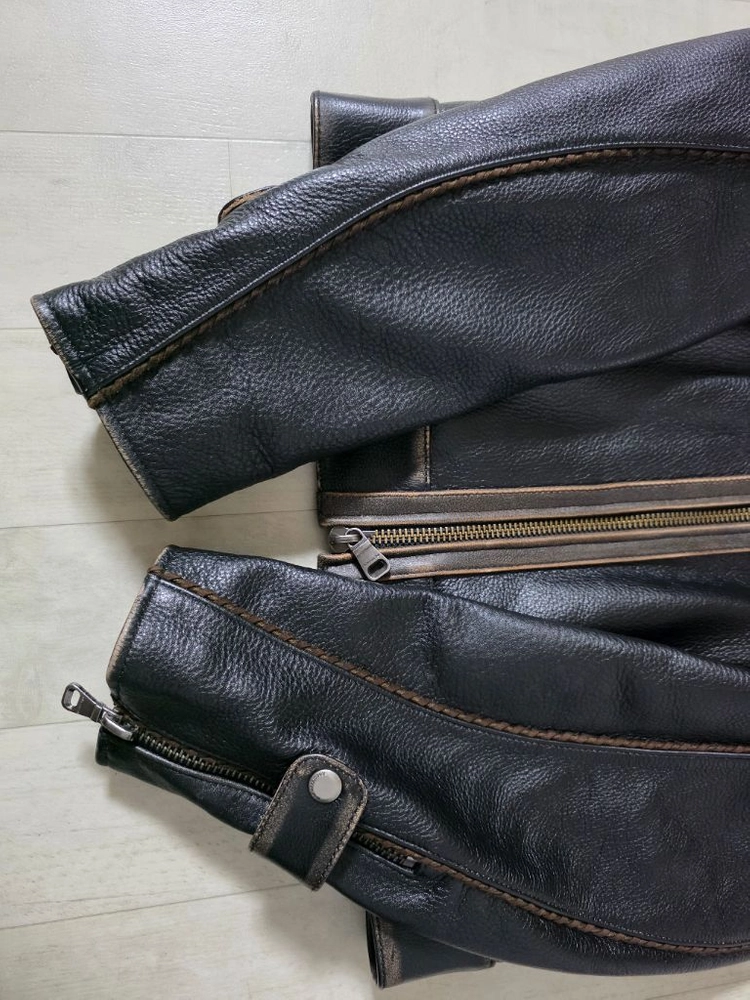앤더슨벨 빈티지 램스킨 바이커 자켓 M 이미지