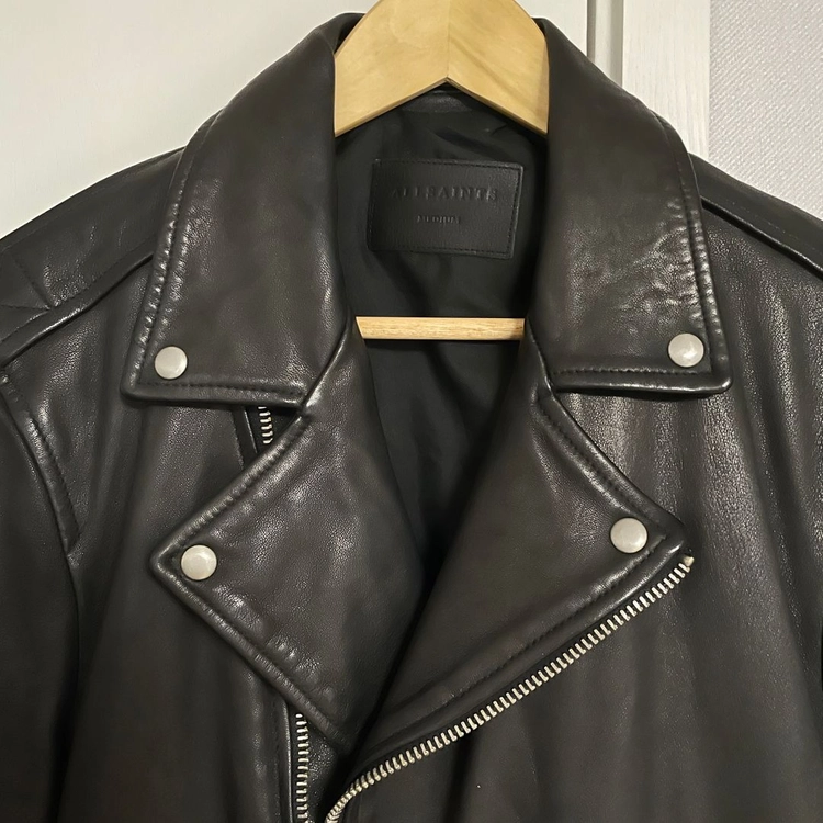 올세인츠 밀로 바이커 가죽 자켓 블랙 M 사이즈 마일로 레더 자켓 Allsaints Milo 마일로 이미지