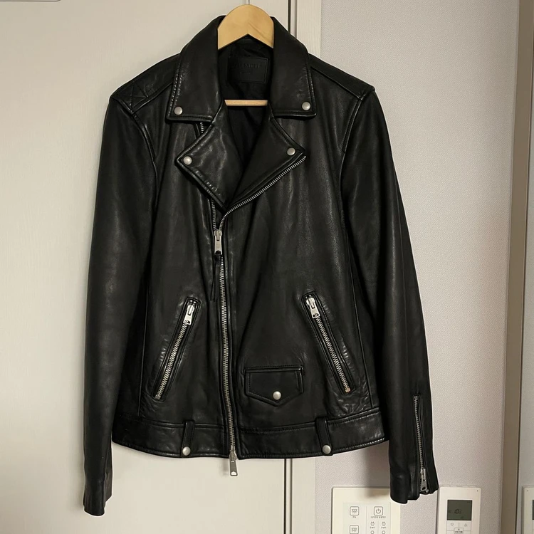 올세인츠 밀로 바이커 가죽 자켓 블랙 M 사이즈 마일로 레더 자켓 Allsaints Milo 마일로 이미지