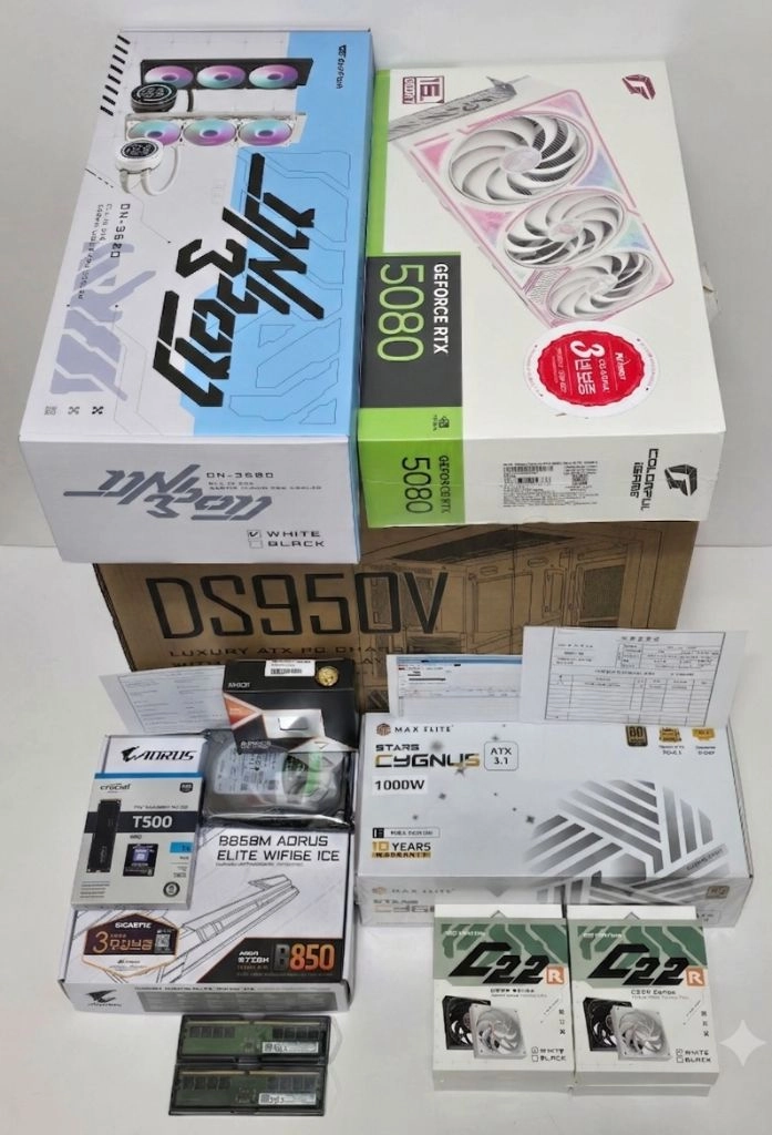 (9850X3D 새제품 수랭 화이트)RTX5080, 32GB,수랭쿨러,1000W GOLD, 방송게이밍컴퓨터본체 이미지