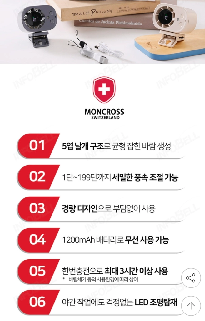 휴대용 바디팬(손풍기,선풍기) 이미지