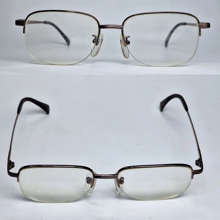 니콘 SEPHORT SE9501T 안경테 안경 52mm 반무테 순 테타늄 일본 제조 수입 빈티지 클래식 레트로 복고 이미지