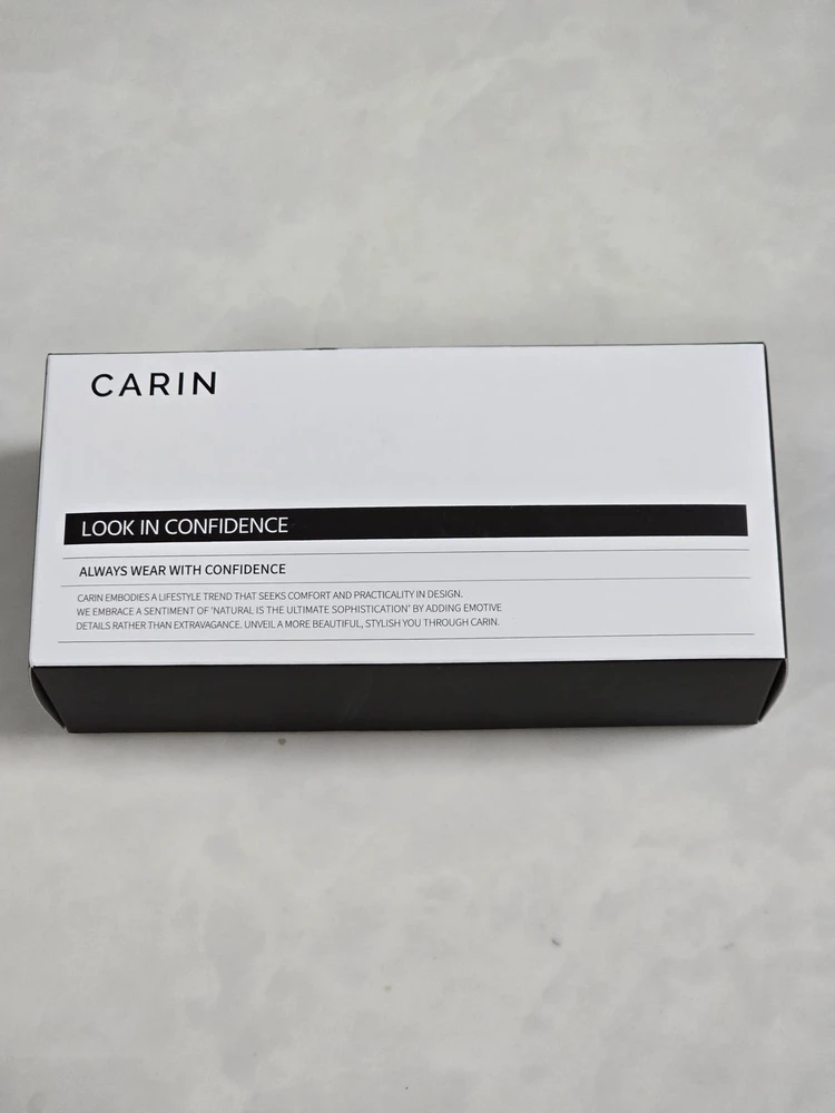 [S급] 카린 CARIN 라운드 안경테 클리어 베이지 도수없음 풀박스 새 이미지