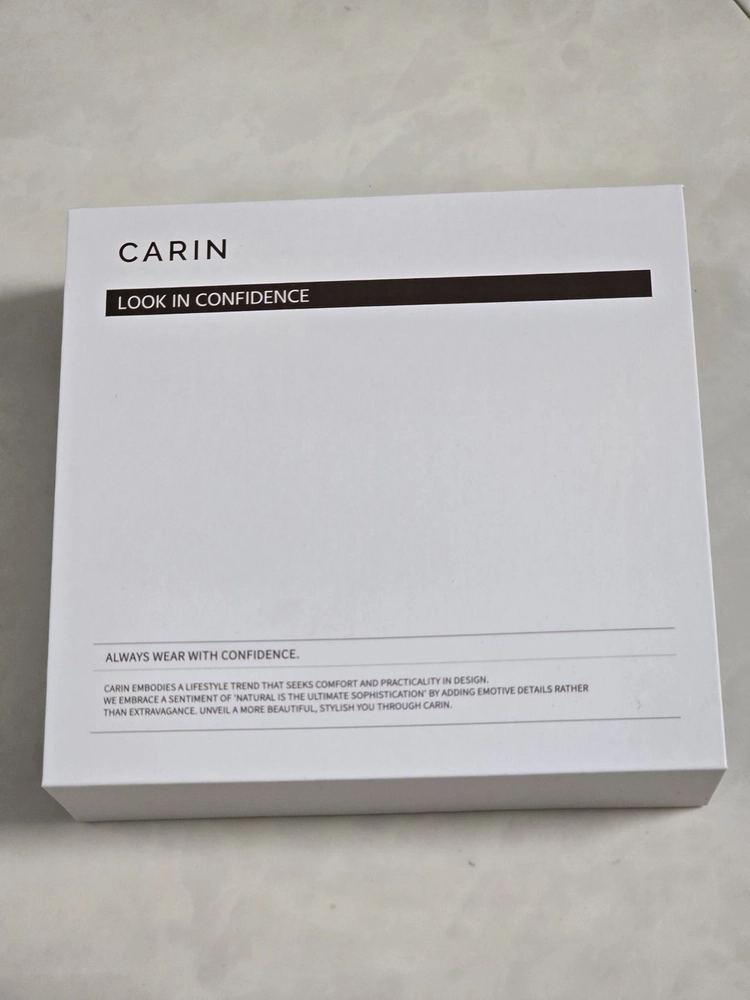 [S급] 카린 CARIN 라운드 안경테 클리어 베이지 도수없음 풀박스 새 이미지