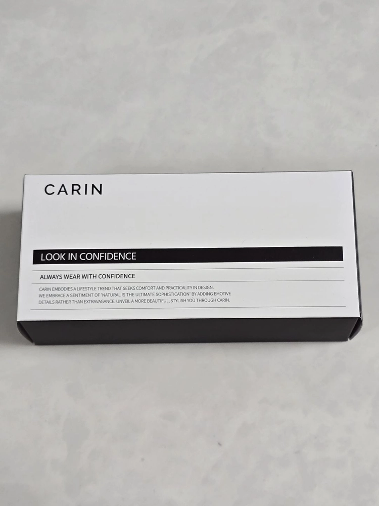 [S급] 카린 CARIN 라운드 안경테 클리어 베이지 도수없음 풀박스 새 이미지
