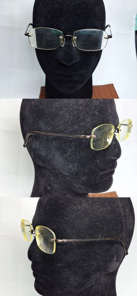 후지 V-2010 안경테 안경 54mm 무테 브론즈 일본 제조 수입 빈티지 레트로 클래식 복고 앤틱 복고 Y2K 이미지