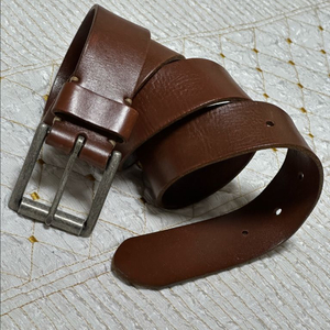 빈티지 감성의 빈티지 잠금식 소가죽 벨트, GENUINE LEATHER 1등급 천연 가죽 이미지