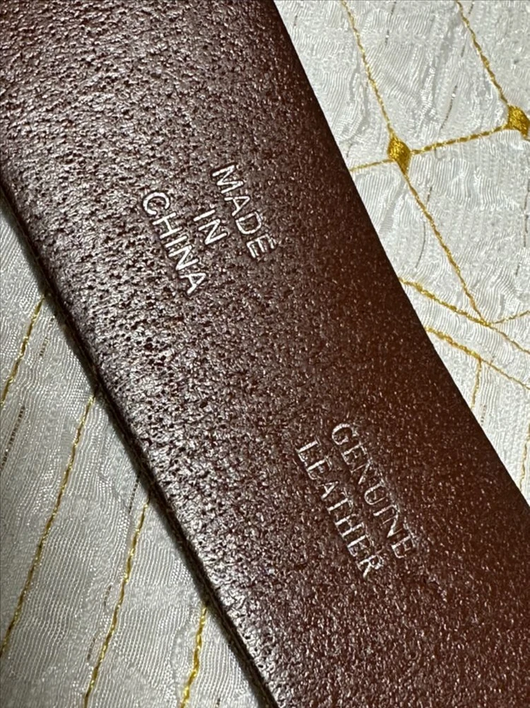 빈티지 감성의 빈티지 잠금식 소가죽 벨트, GENUINE LEATHER 1등급 천연 가죽 이미지