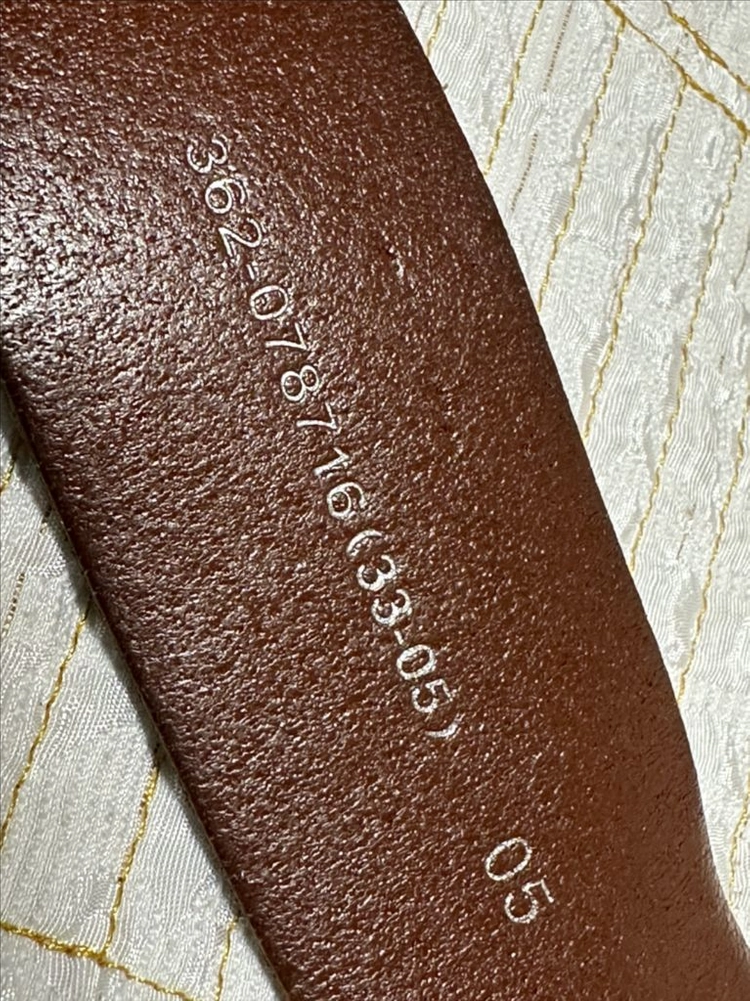 빈티지 감성의 빈티지 잠금식 소가죽 벨트, GENUINE LEATHER 1등급 천연 가죽 이미지