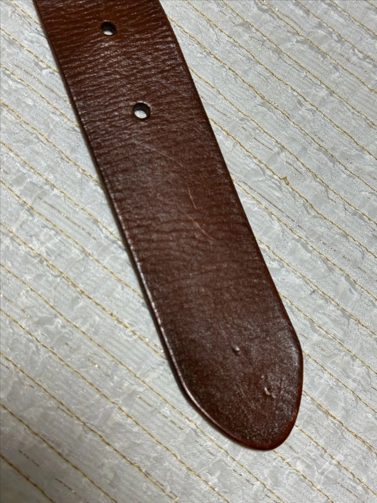 빈티지 감성의 빈티지 잠금식 소가죽 벨트, GENUINE LEATHER 1등급 천연 가죽 이미지