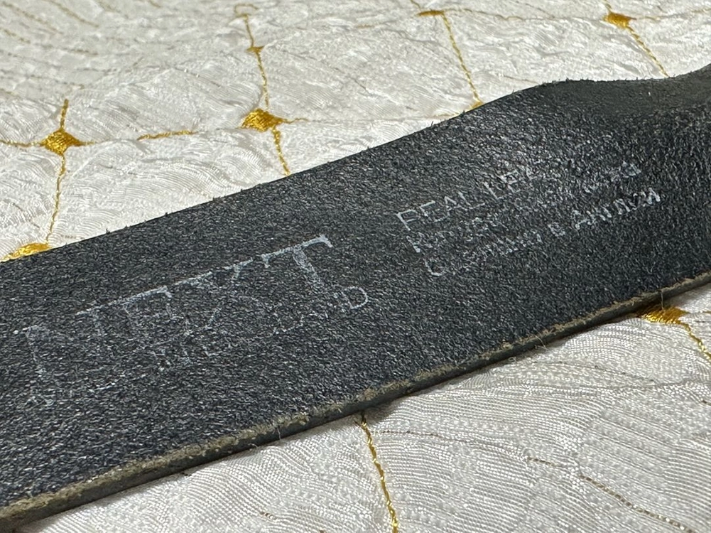 NEXT 블랙 빈티지 천연가죽 벨트 이미지