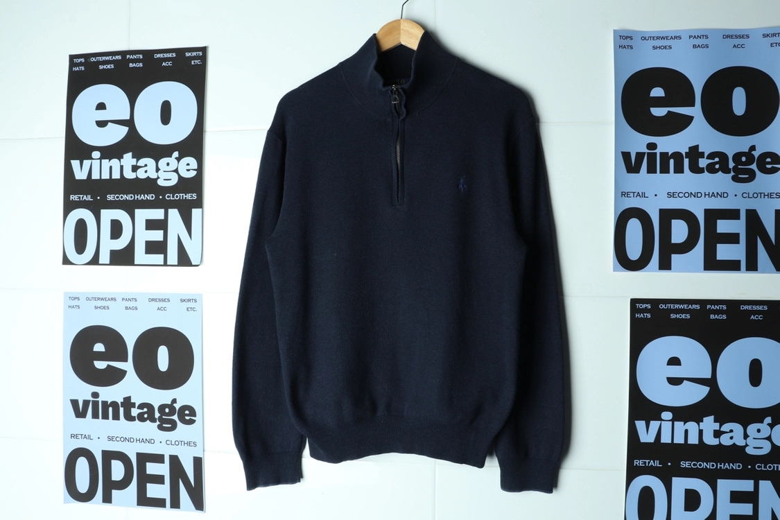 (L-XL) 폴로 랄프로렌 니트 USA 풀오버 반집업 이미지