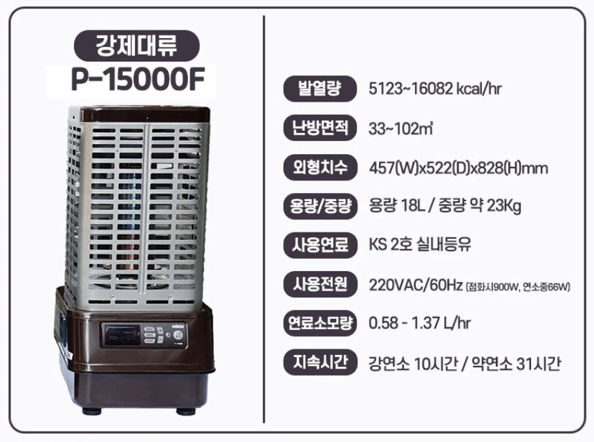 파세코 P-15000F 난로 판매합니다. 이미지