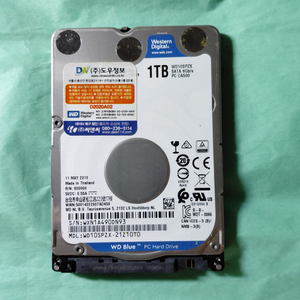 노트북 하드 WD Blue HDD 1TB 2.5인치 슬림 이미지