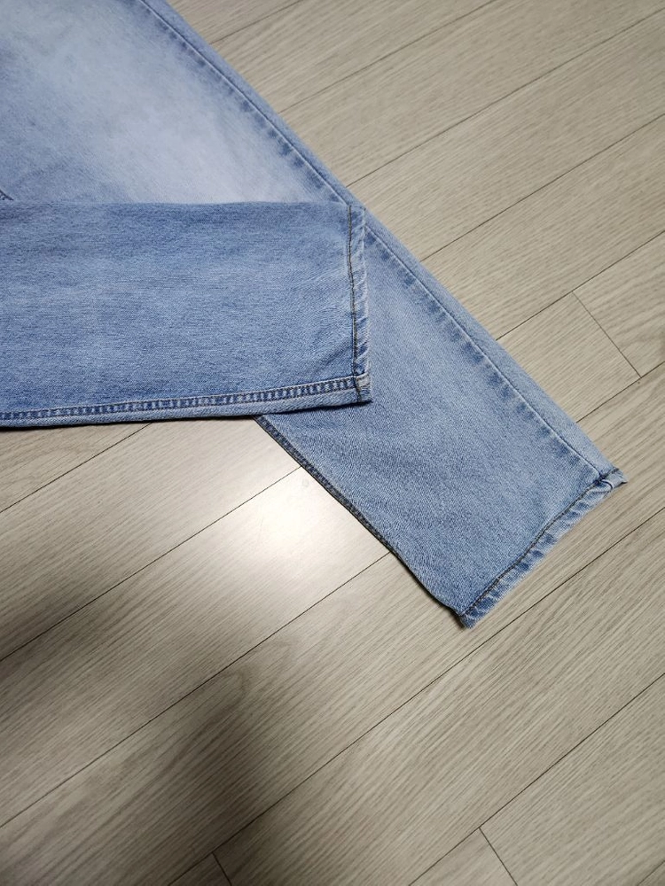 (32~33)리바이스502 남성 크롭 연청 데님팬츠 이미지