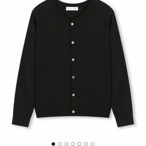 비슬로우 가디건 BESLOW CREW NECK RELAXED SHORT CARDIGAN BLACK사이즈 L 이미지