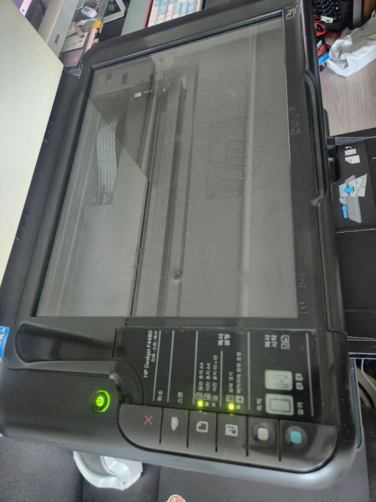 HP 잉크젯 복합기 F4580 인쇄 프린터, 스캐너, 복사 기능 깨끗하고 작동잘됩니다 이미지
